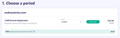 Hostinger Domain Name Registration Choose 2 Years Period